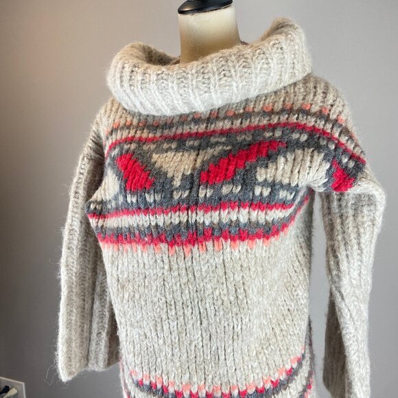 Free People Chunky Knit Sweater Women's Size M Alpaca Blend - Picture 2 of 16
